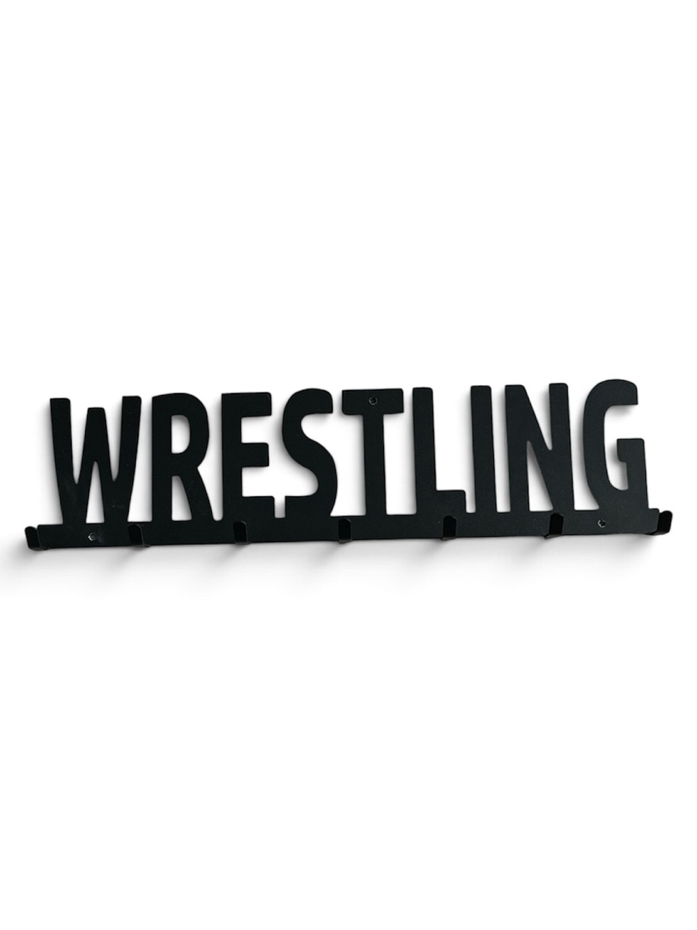 Wrestling Black Coated Metal Display Hooks Holder Rack for Hanging Medals